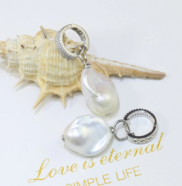 Luxury Baroque Natural Pearl Earrings