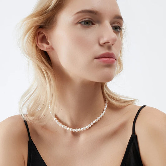 Athena Pearl Choker Necklace