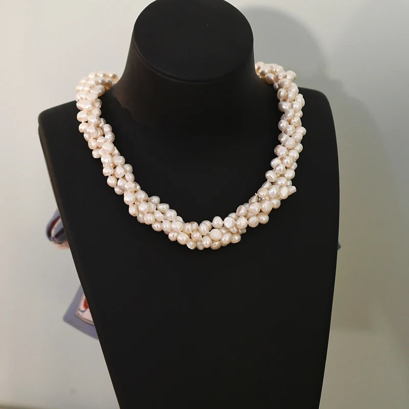 Aurora Long Natural Baroque Pearl Necklace