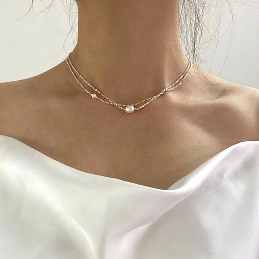 Duo Pearl Elegance Necklace