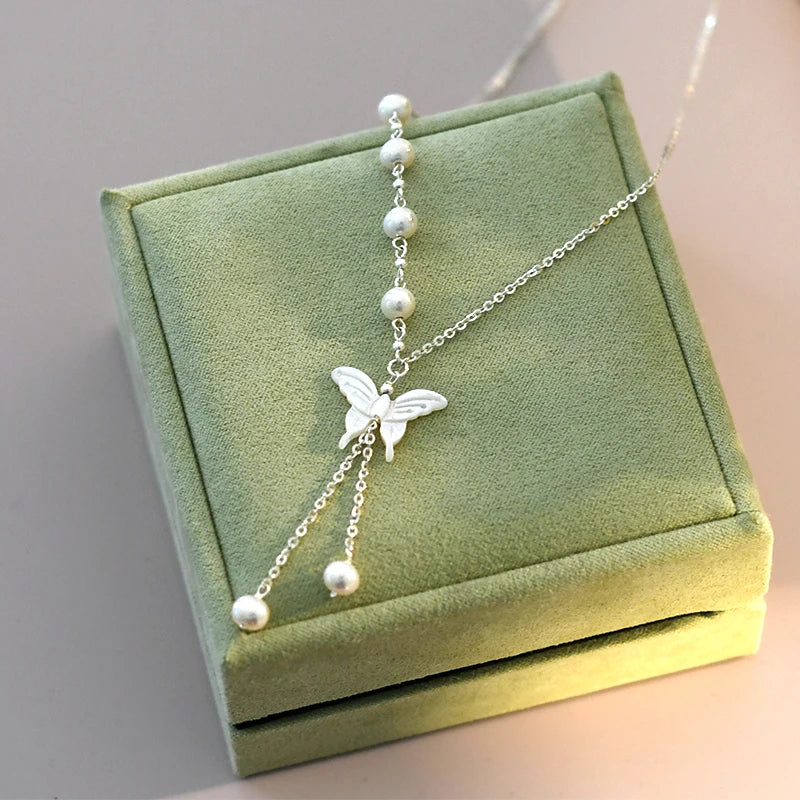 Odyssey Butterfly Pearl Necklace